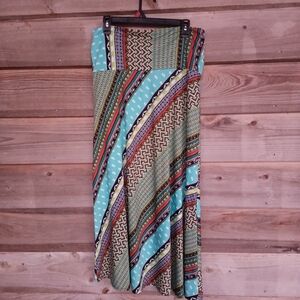 Sunny Leigh Abstract Print Maxi Skirt